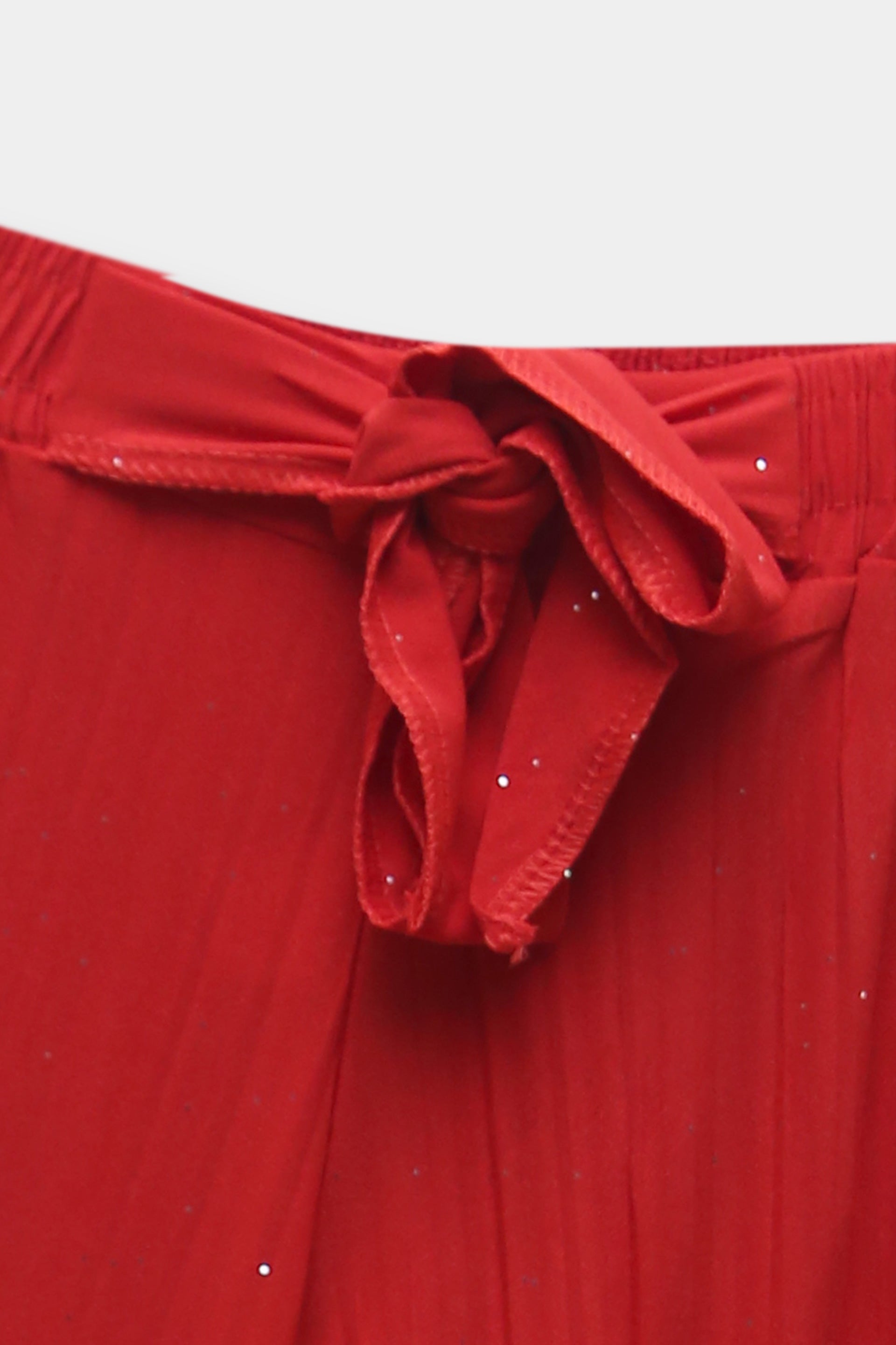 Girls Imported Linen Cotton Red Bell Bottom Plazo Trouser{size 3 year to 12 years