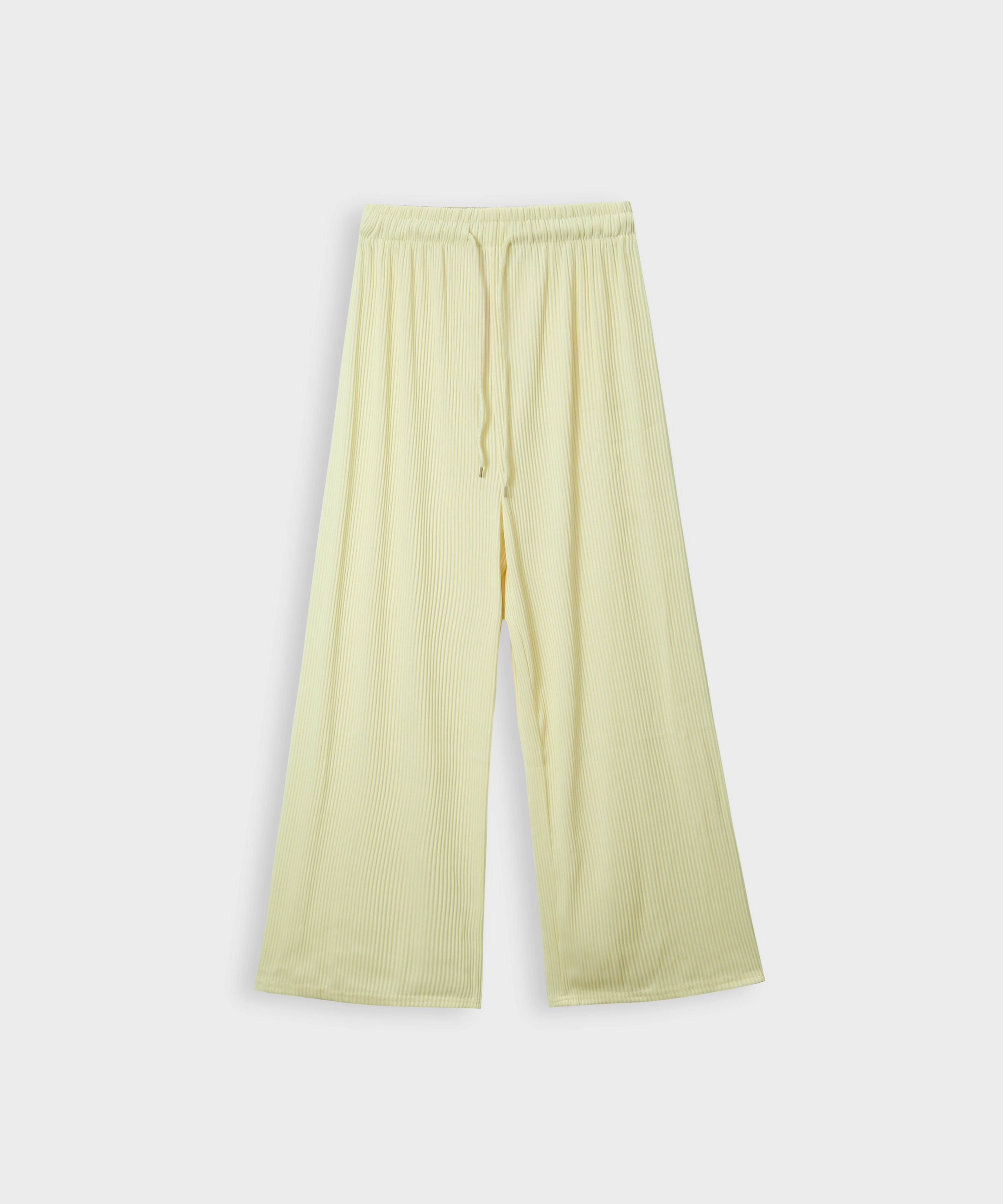 Imported Chifon Yellow Bell Bottom Plazo Trouser For Girls