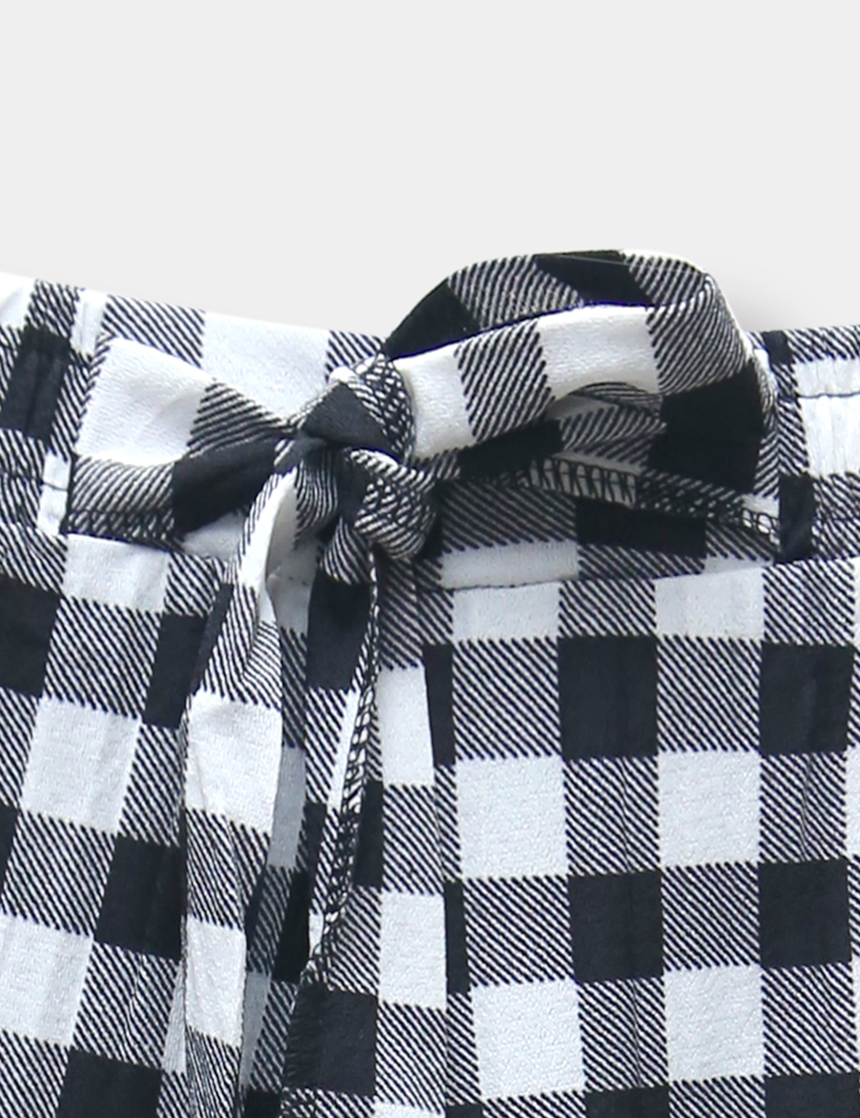 Girls Imported Linen Cotton White and Black Bell Bottom Plazo Trouser