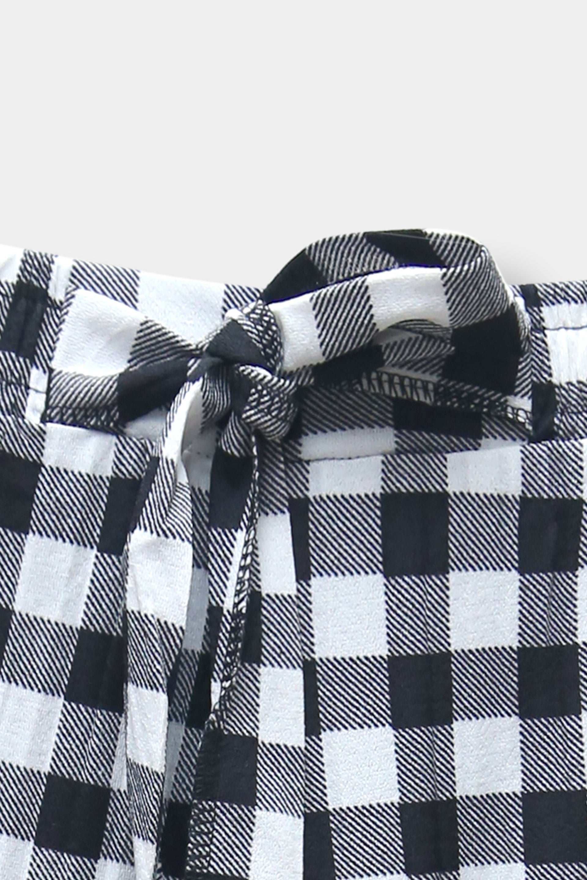 Girls Imported Linen Cotton White and Black Bell Bottom Plazo Trouser