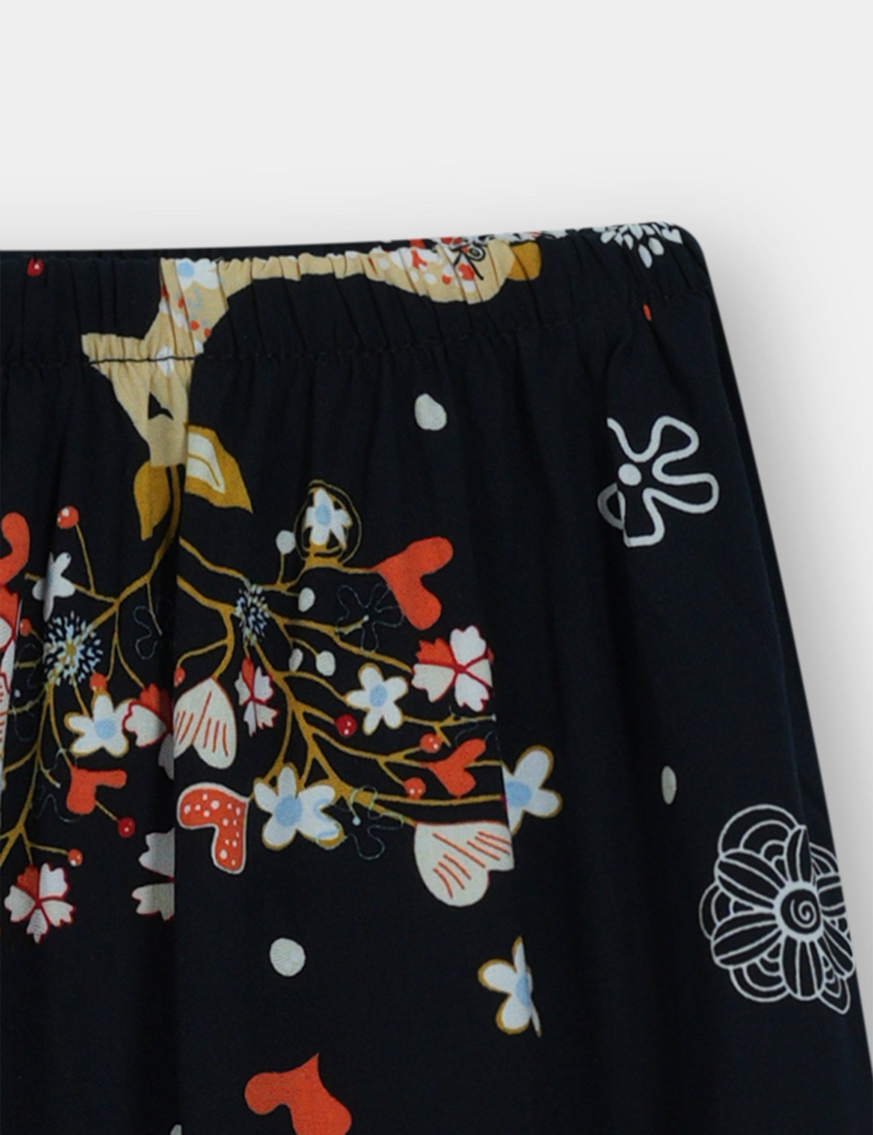 Girls 100% Imported Soft Cotton Black Printed Trouser