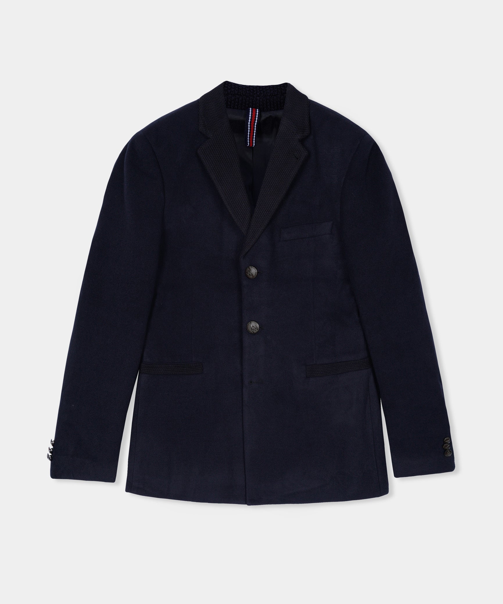 Women Imported Wool Navy Blue Coat