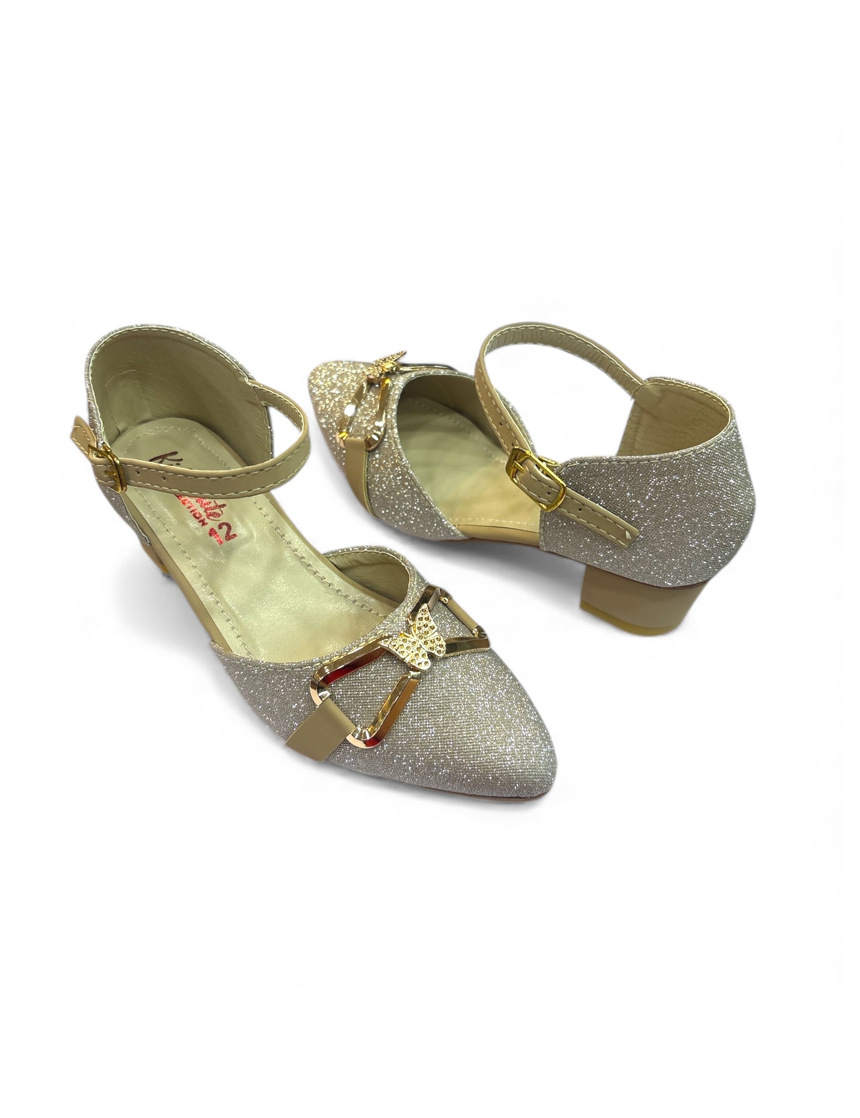 Girls fancy party shoes small heel (age1 to 6)