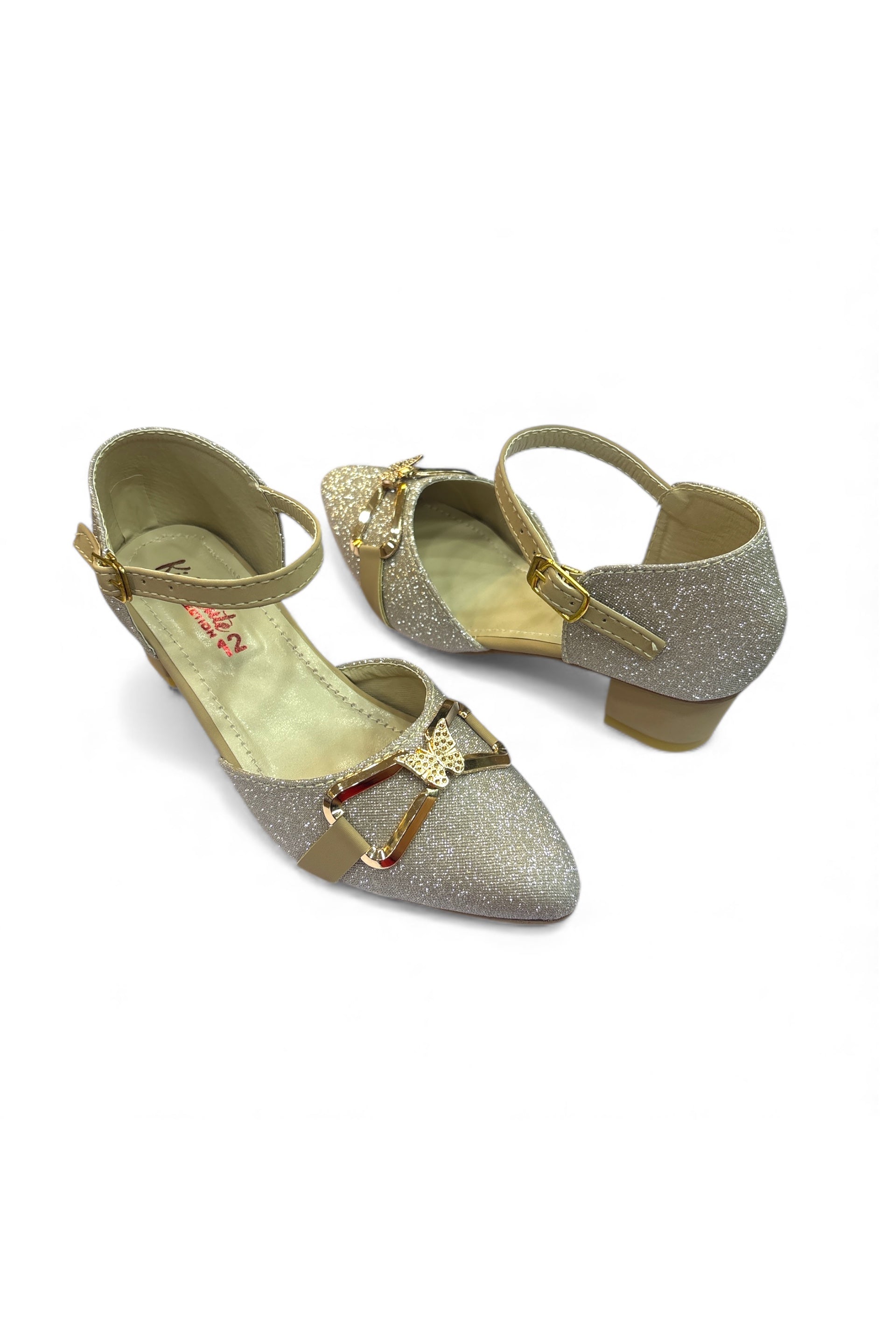 Girls fancy party shoes small heel (age1 to 6)