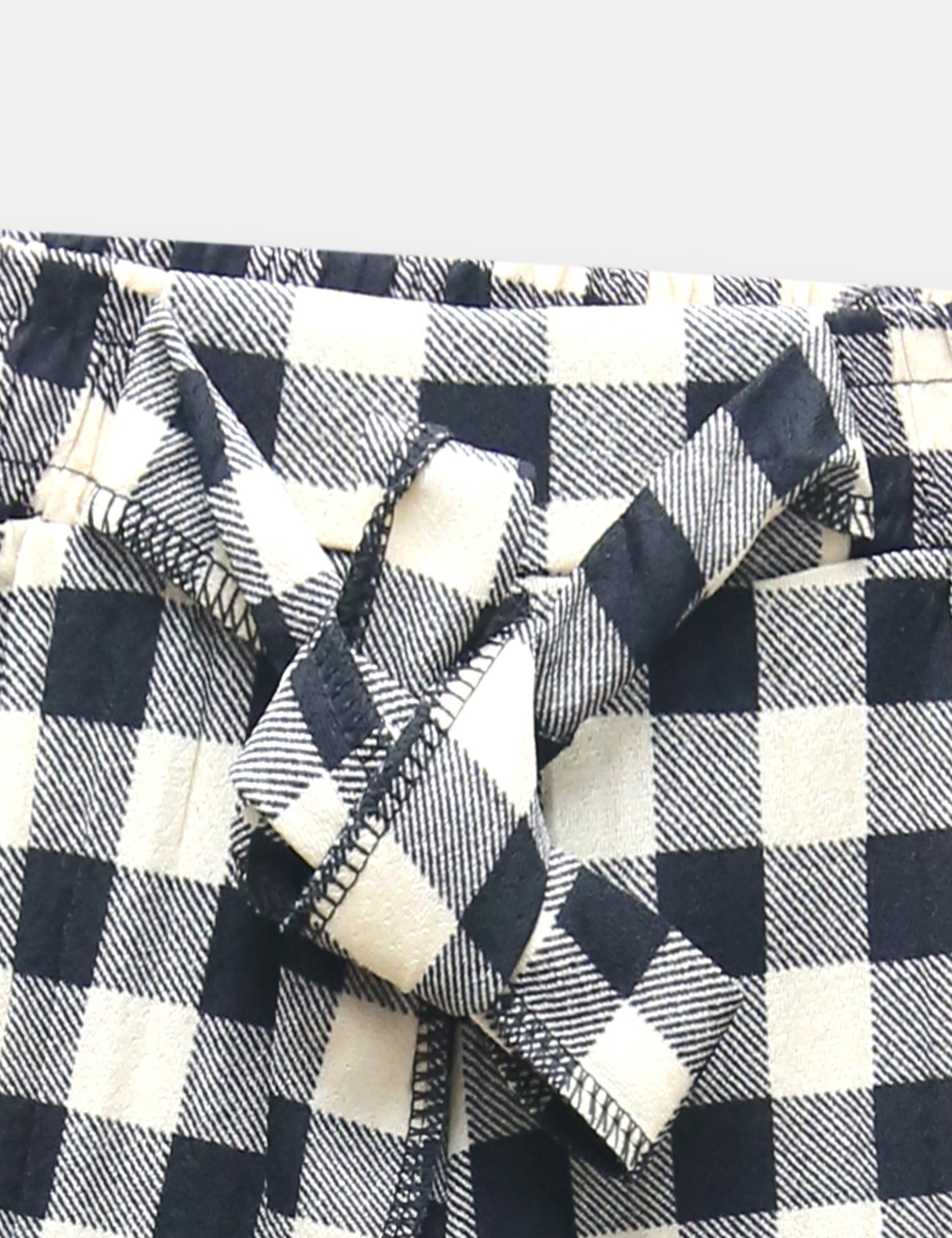 Girls Imported Linen Cotton Yellow And Black Check Bell Bottom Plazo Trouser{size 3 years to 12 years}