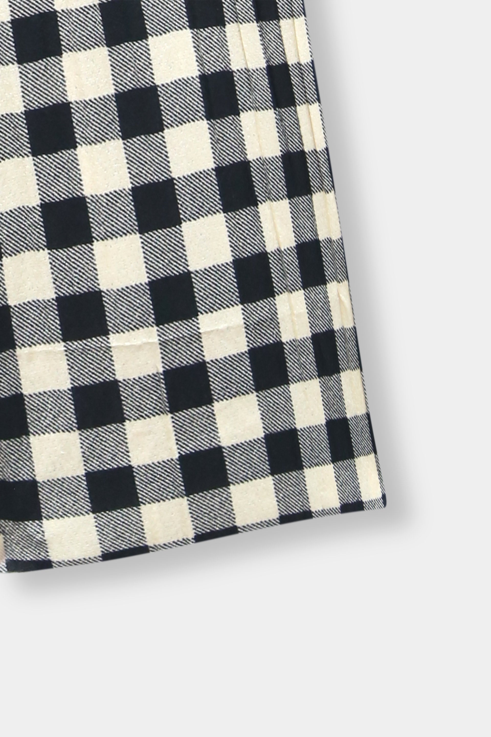 Girls Imported Linen Cotton Yellow And Black Check Bell Bottom Plazo Trouser