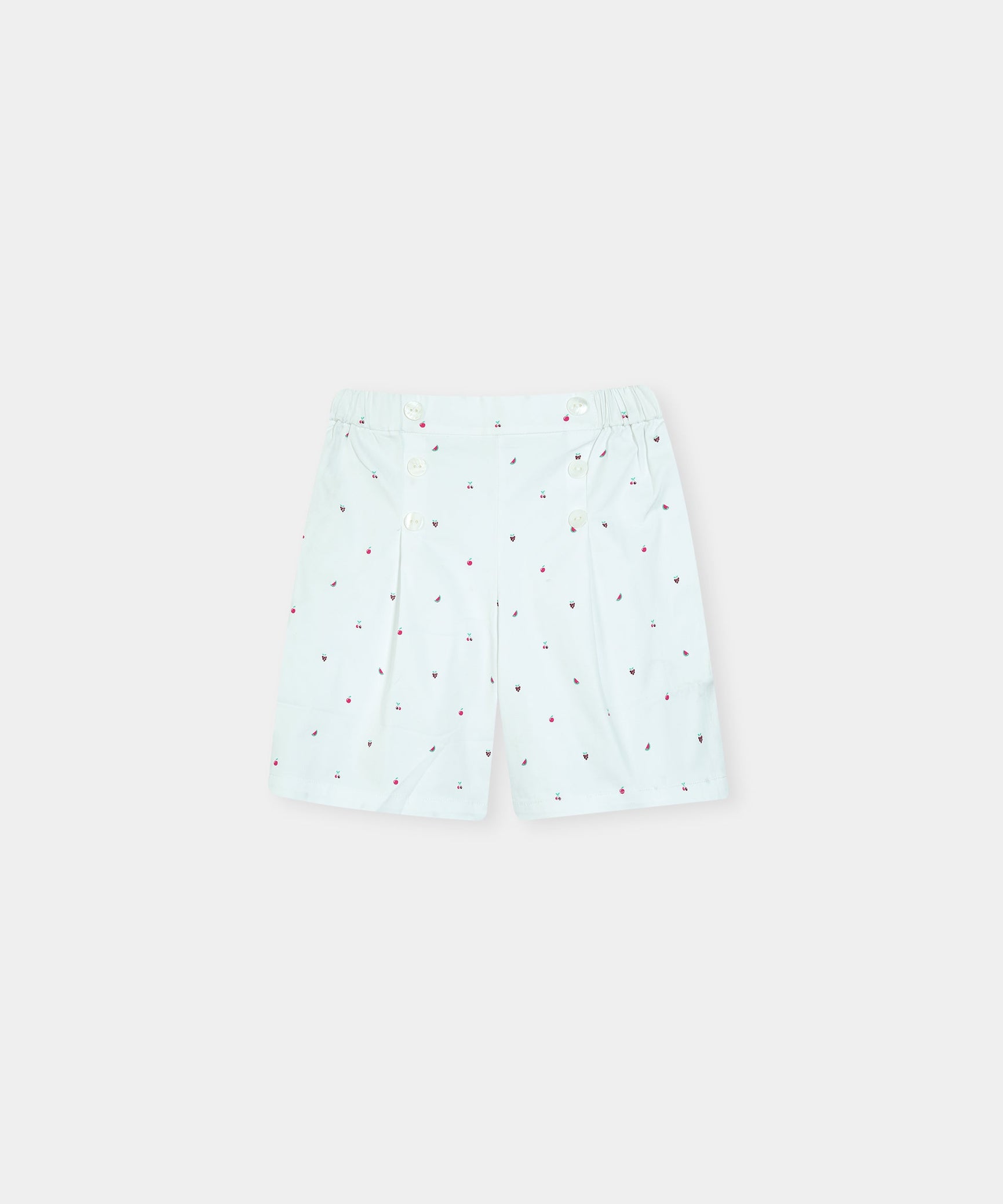 Kids 100% Imported Soft Cotton White Printed Shorts