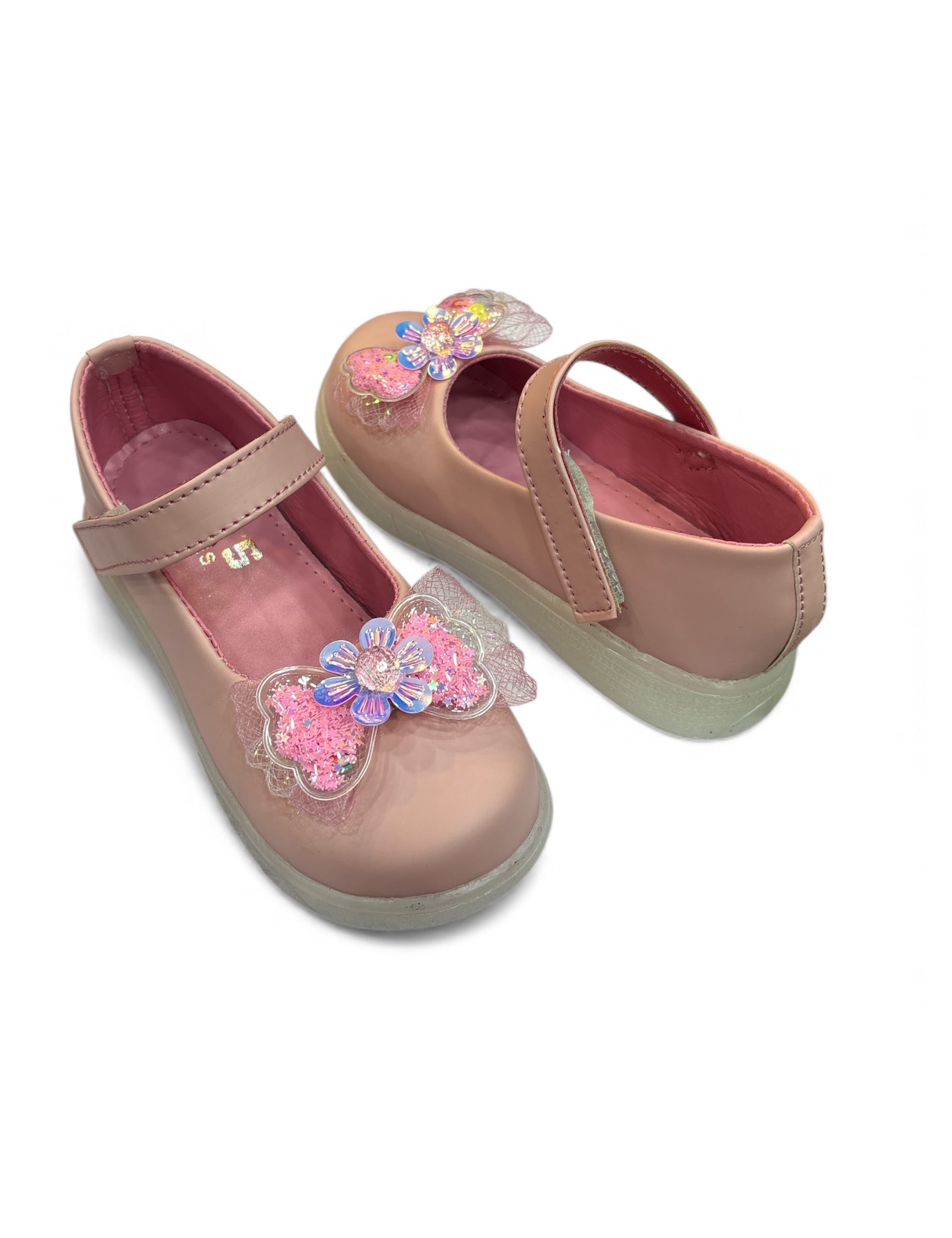 Girls casual party shoes with light (age1 to 6)