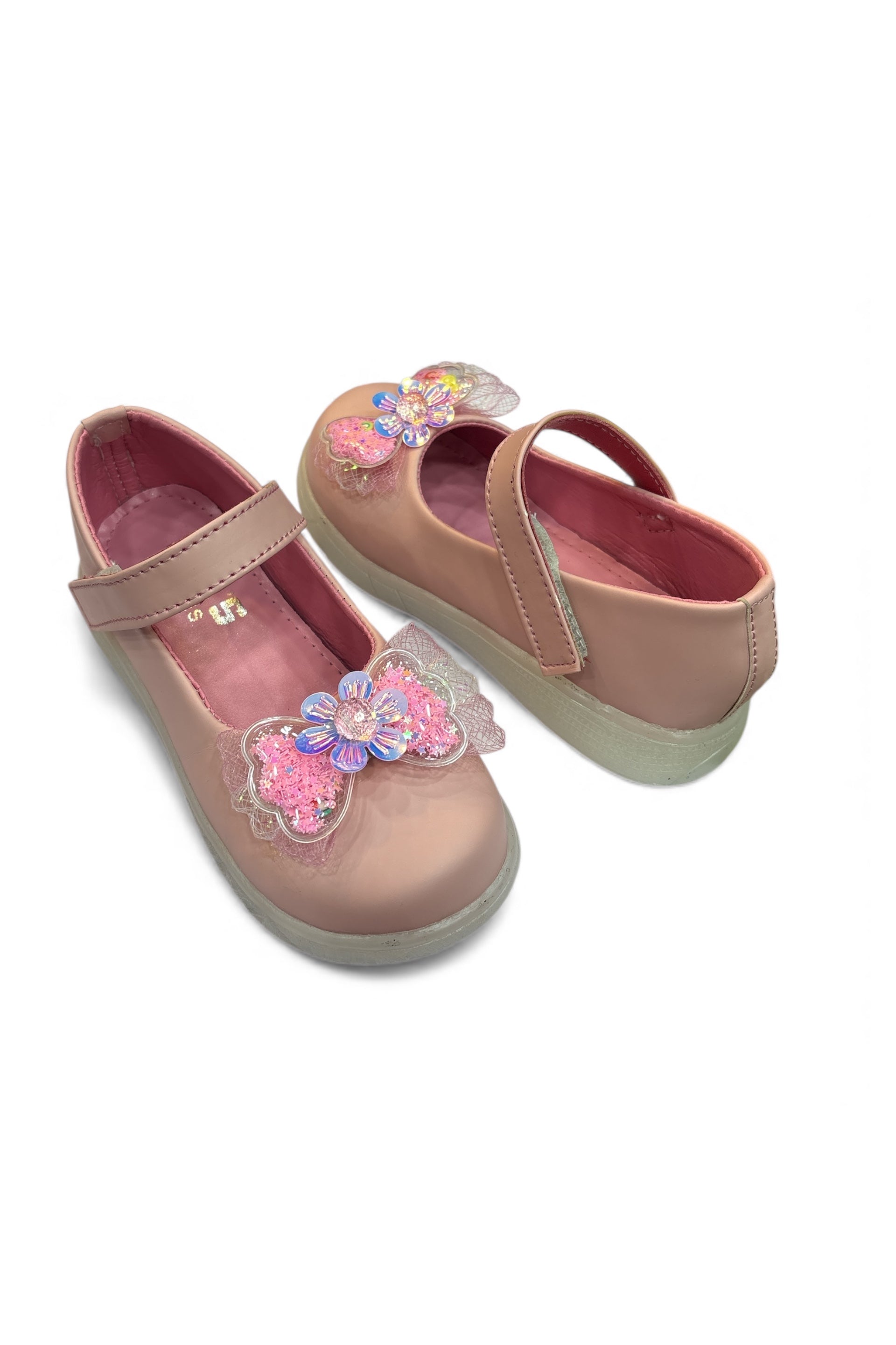 Girls casual party shoes with light (age1 to 6)