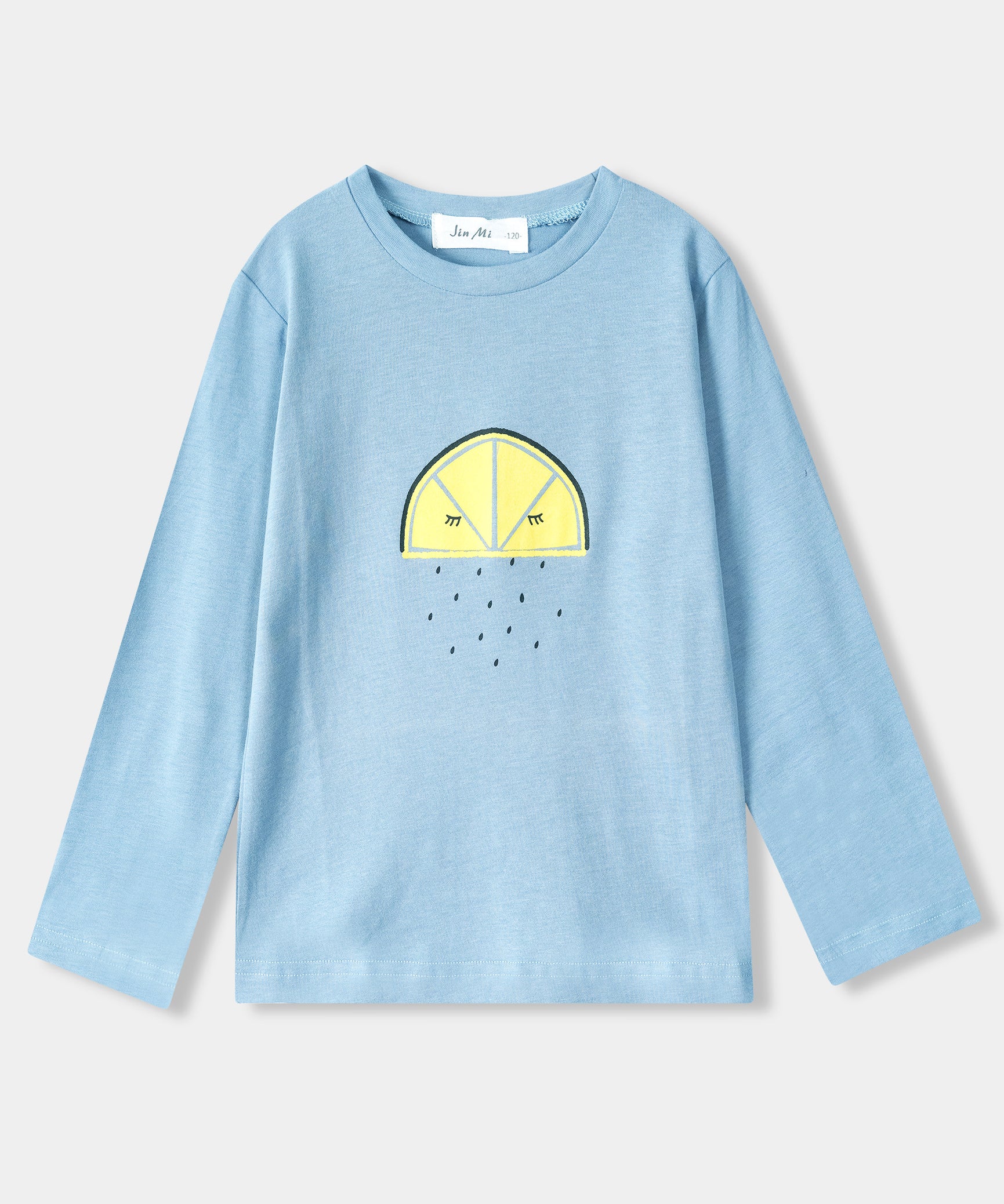 Girls Imported Soft Cotton Printed Sky Blue Long Sleeve T-Shirt