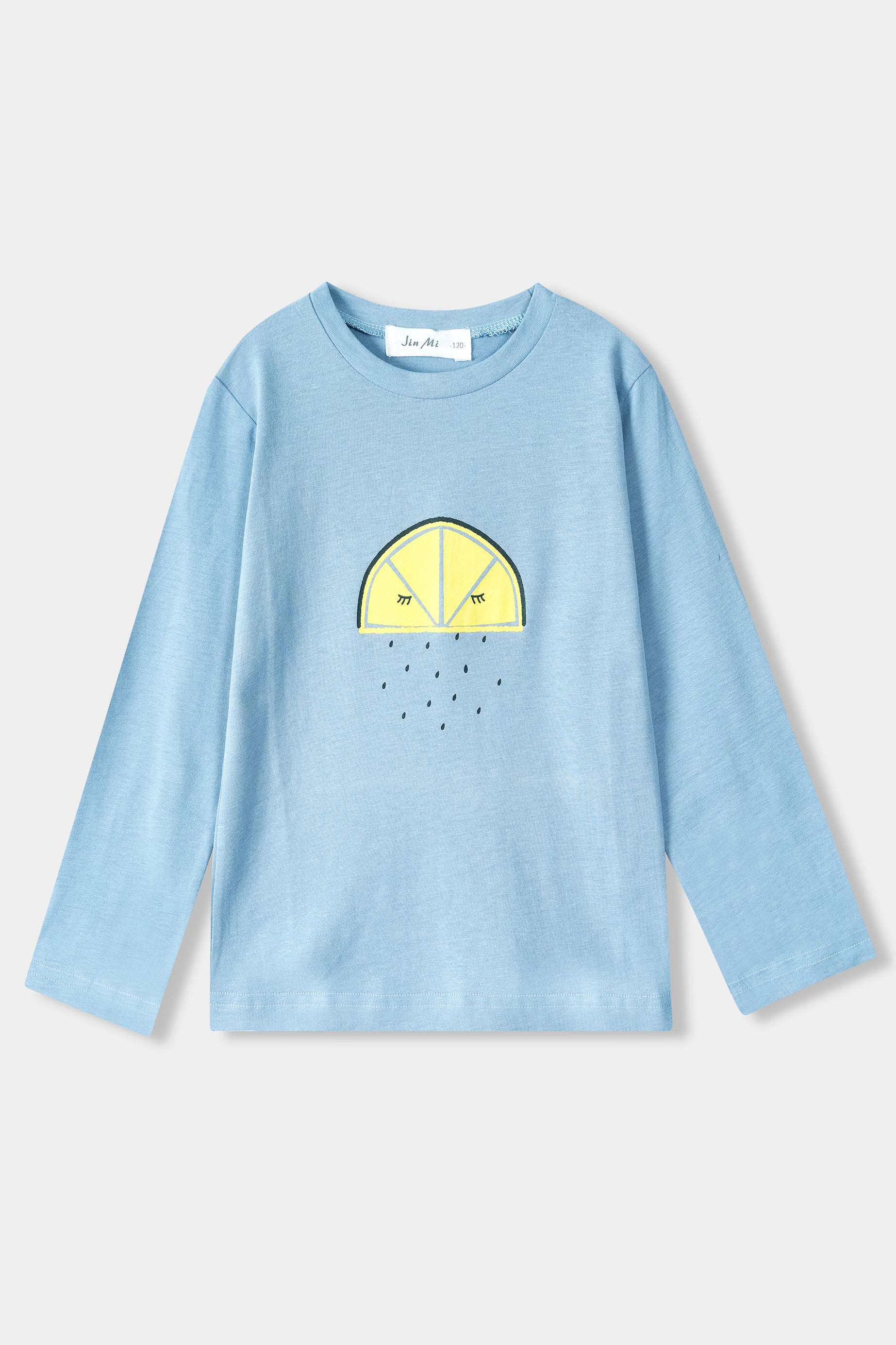 Girls Imported Soft Cotton Printed Sky Blue Long Sleeve T-Shirt