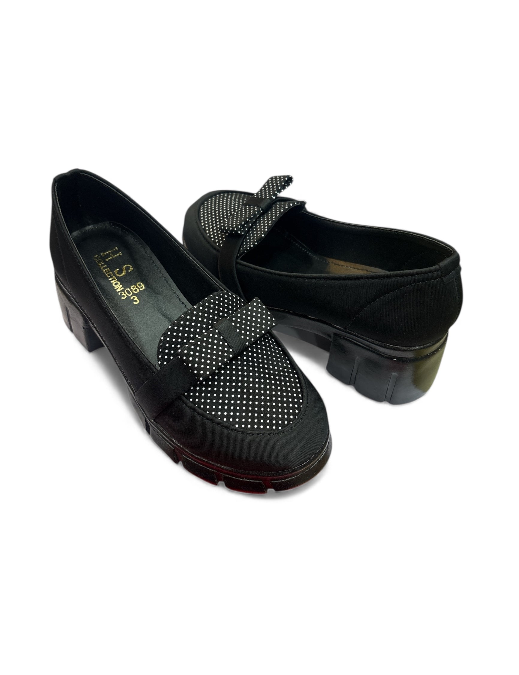 Black Elegance with a Twist KIDS FANCY COURT SHOES