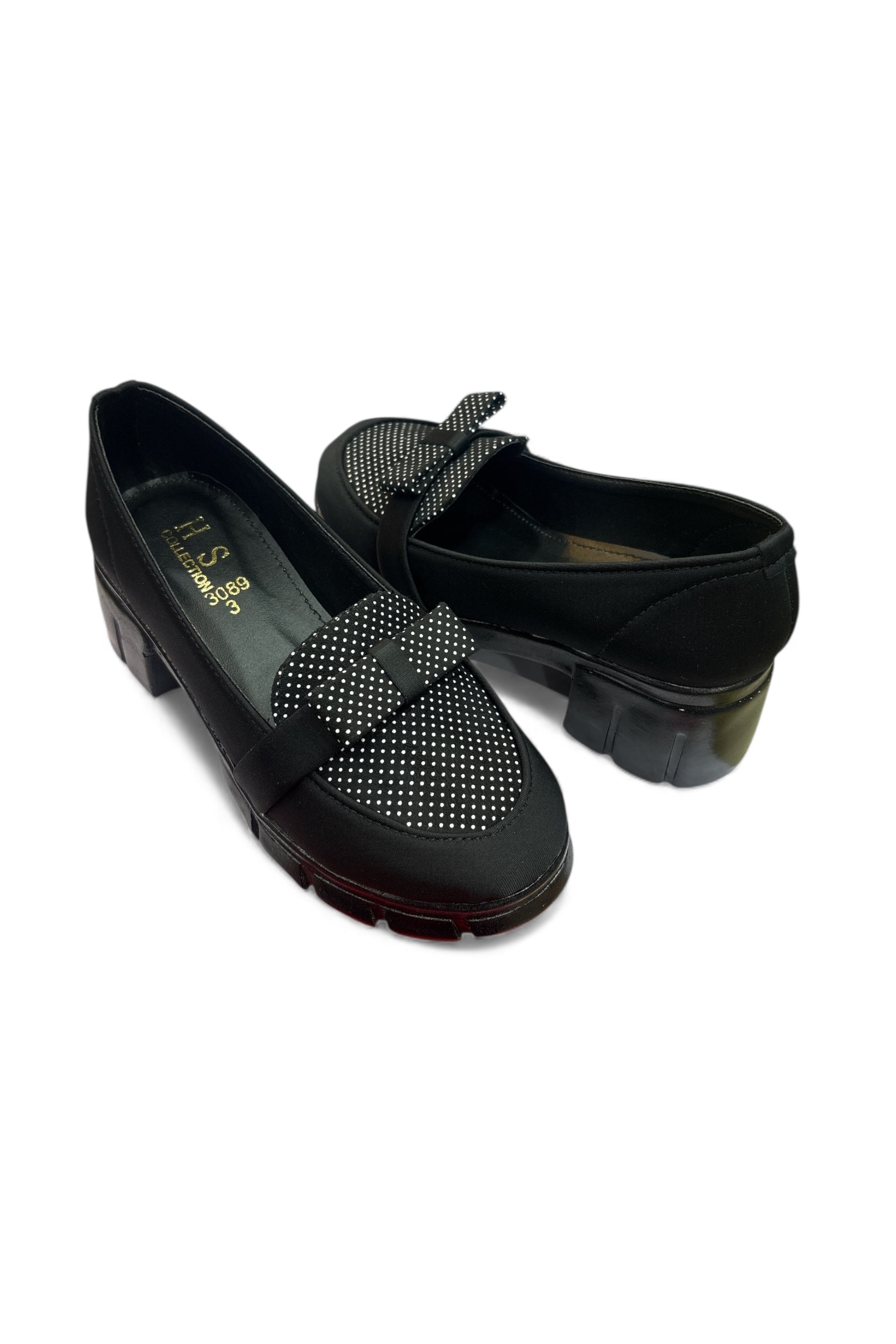 Black Elegance with a Twist KIDS FANCY COURT SHOES