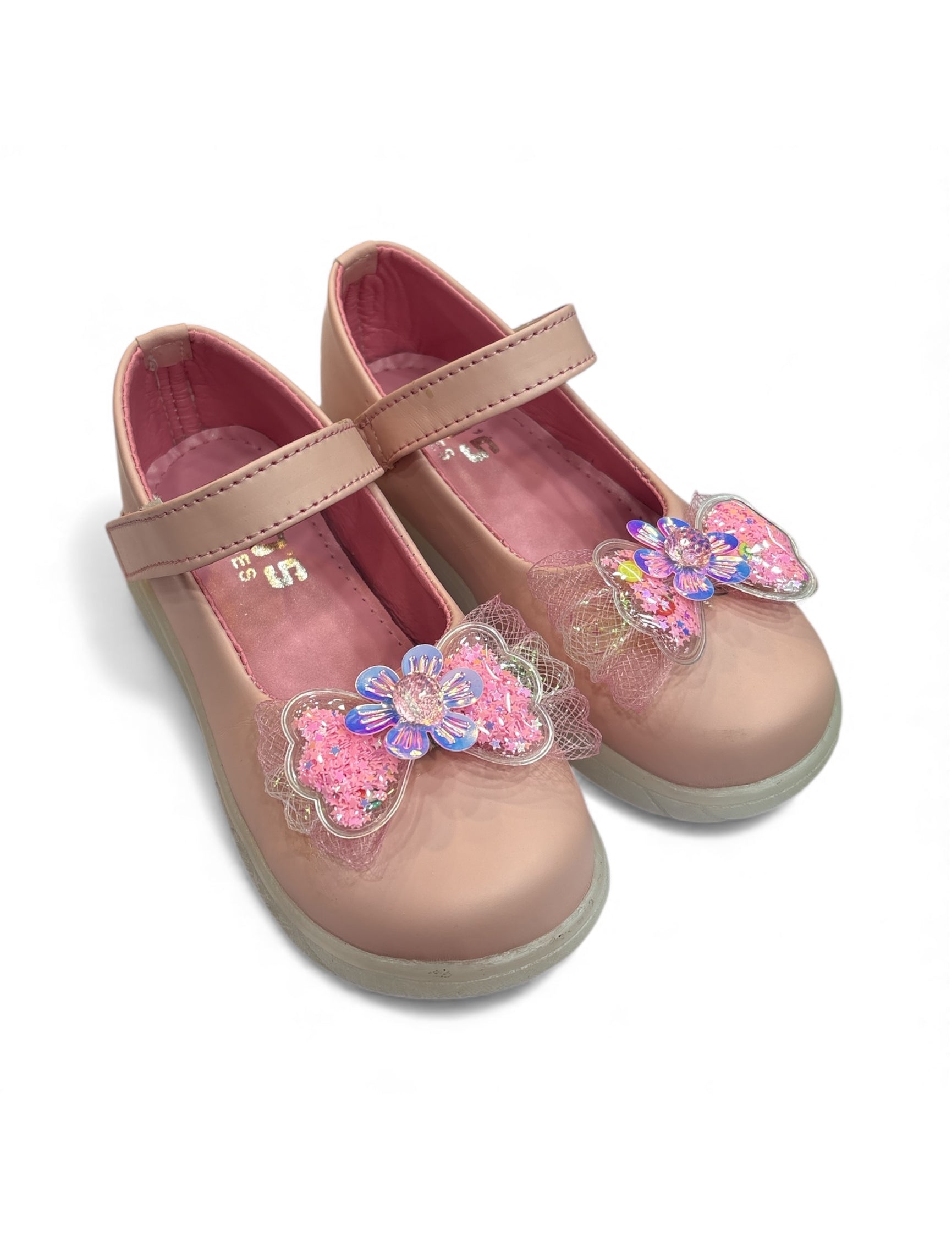 Girls casual party shoes with light (age1 to 6)