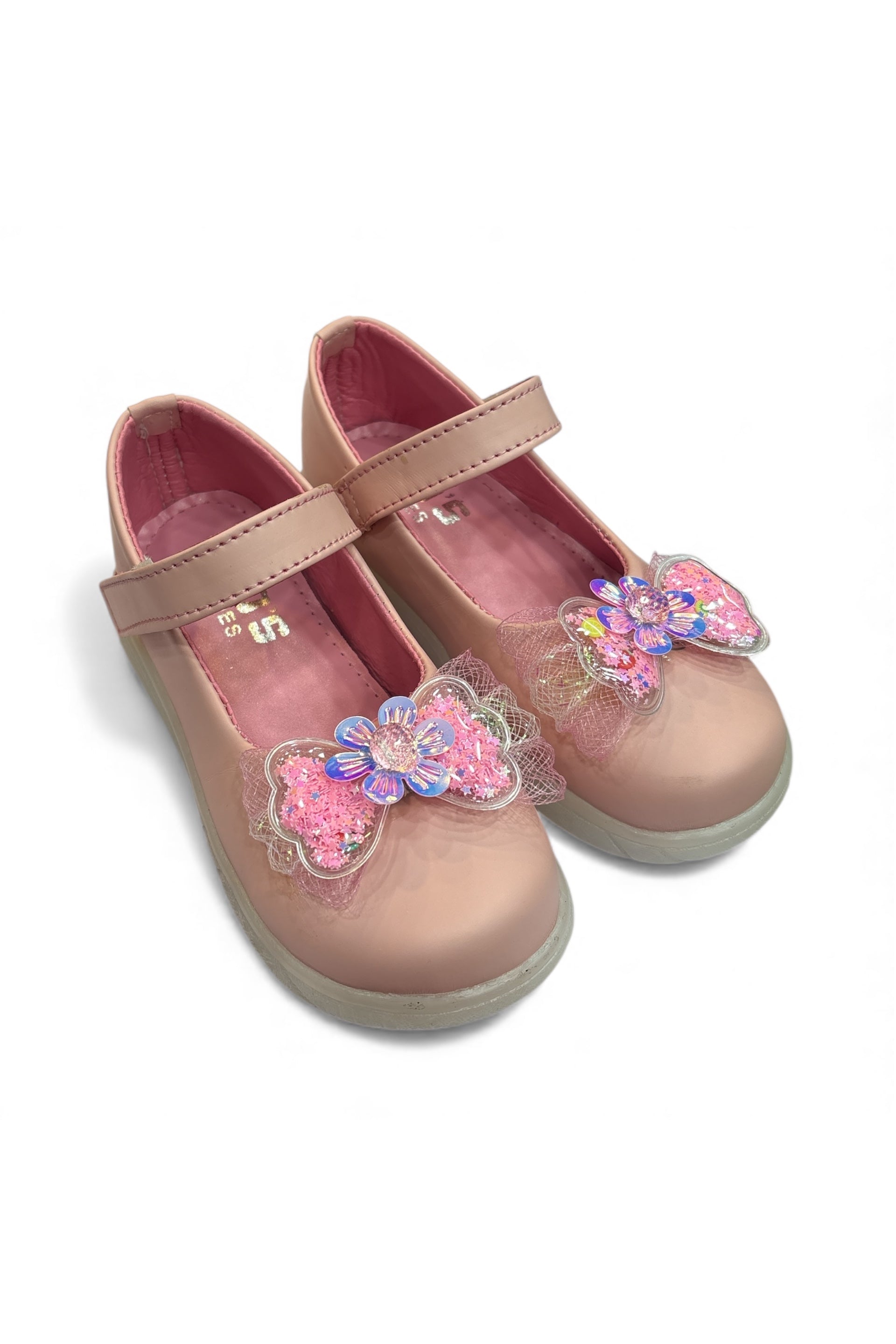 Girls casual party shoes with light (age1 to 6)