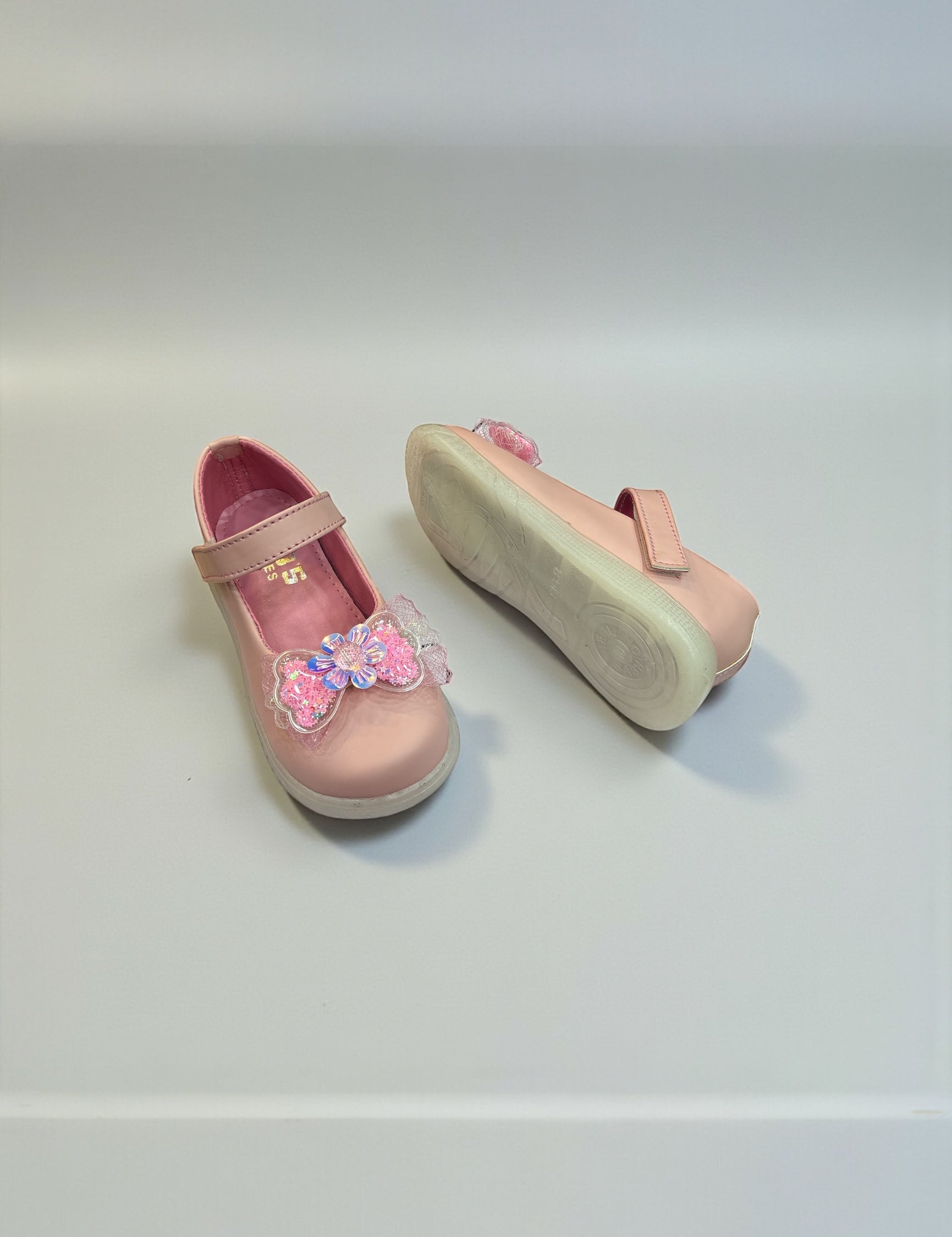Girls casual party shoes with light (age1 to 6)