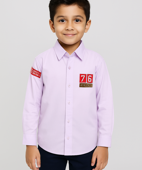 Imported Boys Embroidered Soft Cotton Casual Shirt