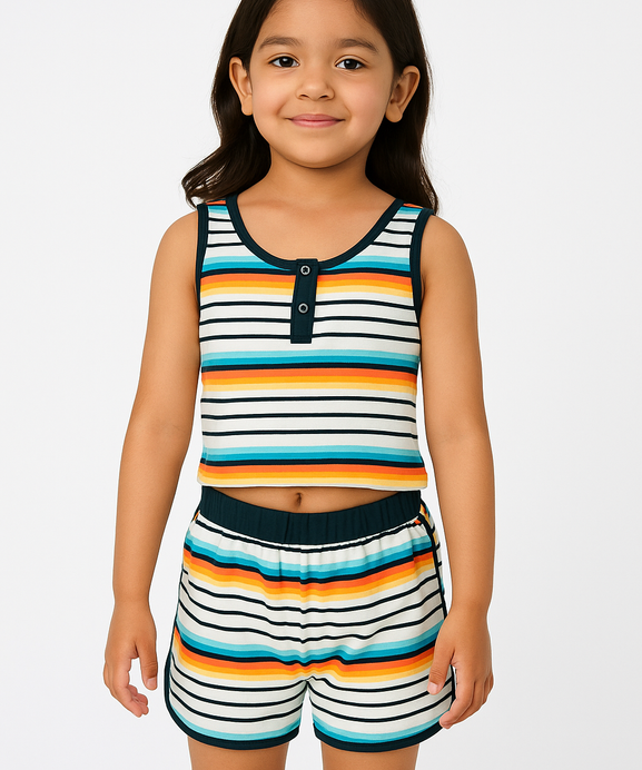 Girls Imported Soft Cotton Sleeveless Suit