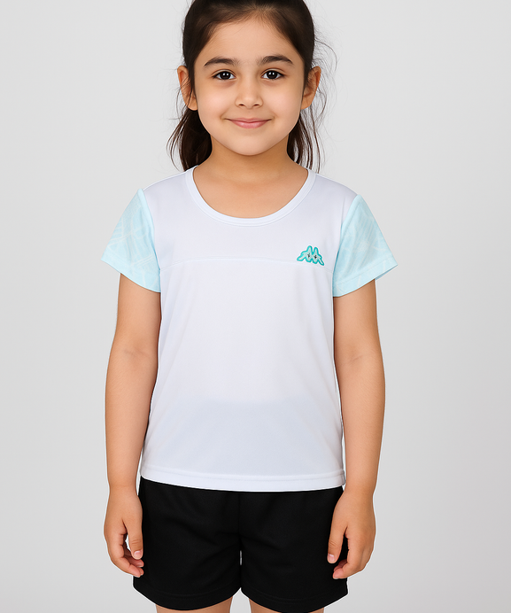 Girls Imported Short Sleeve Kappa Logo Print T-Shirt