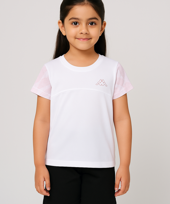 Girls Imported Short Sleeve Kappa Logo Print T-Shirt
