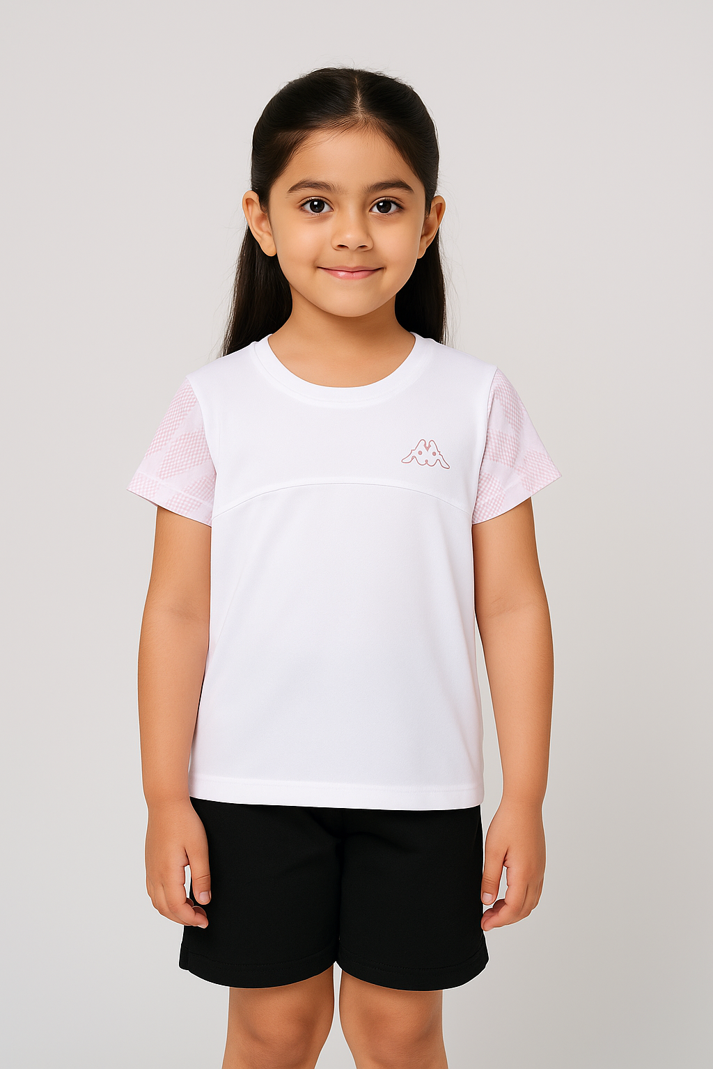 Girls Imported Short Sleeve Kappa Logo Print T-Shirt