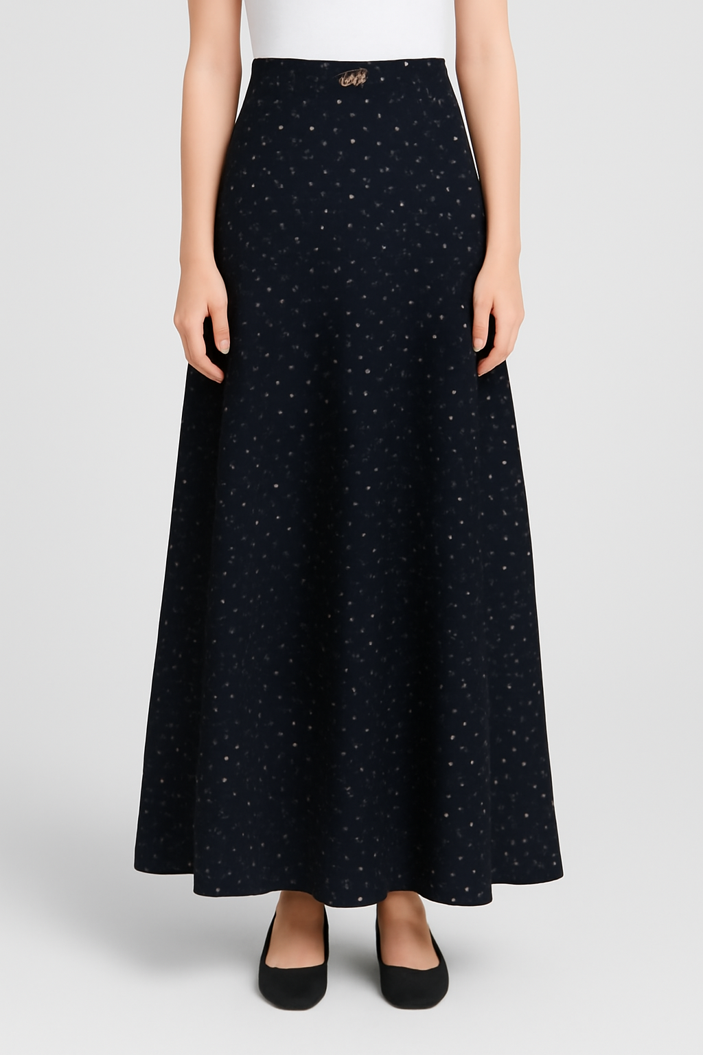 Imported Bell Bottom Black Chifon Skirt For Girls