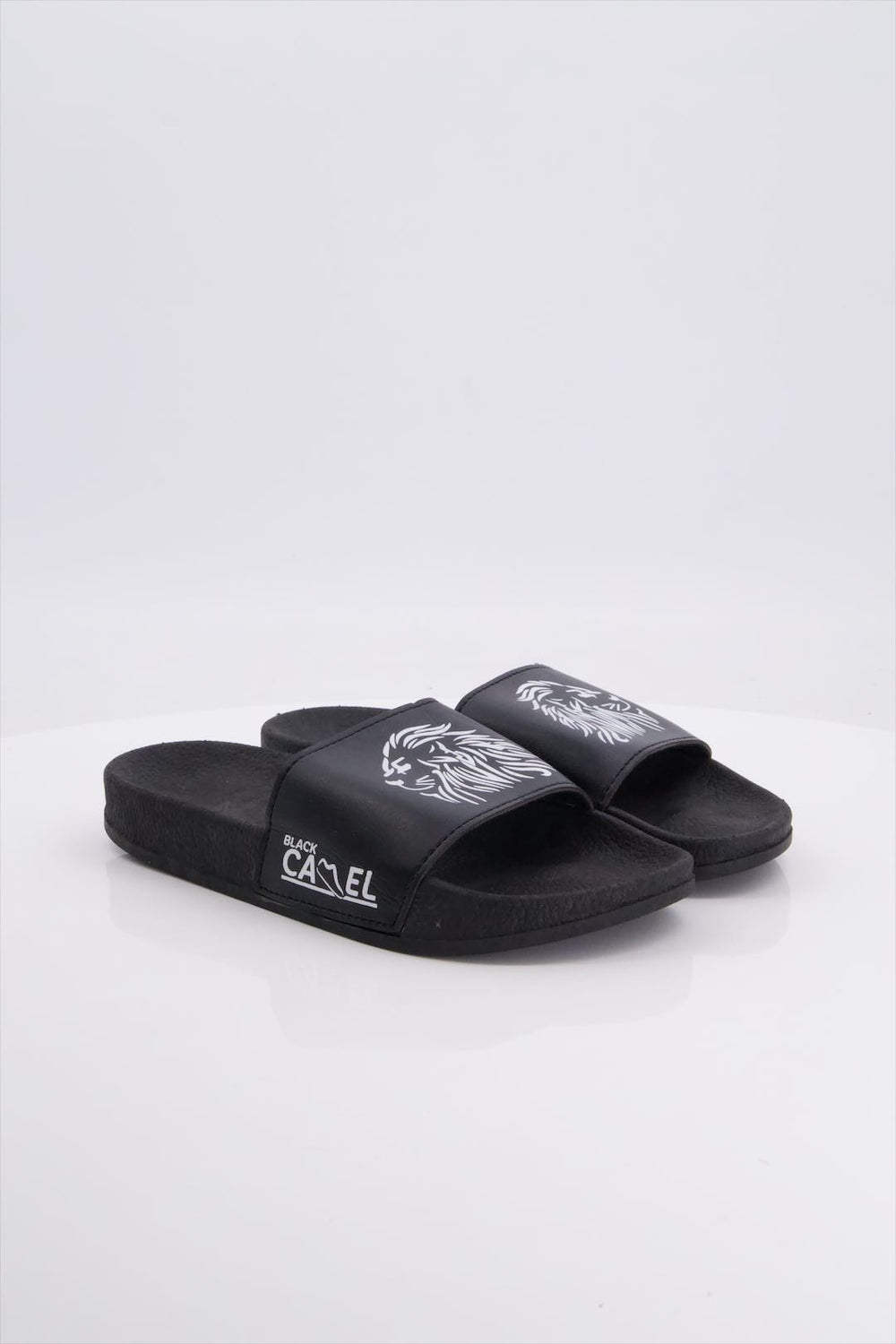 Black Camel Cheetah Style Black Slide