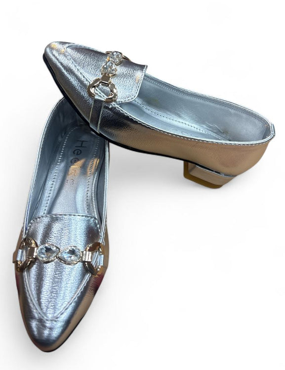 Silver Drift Girl pumps age (6 to 12)