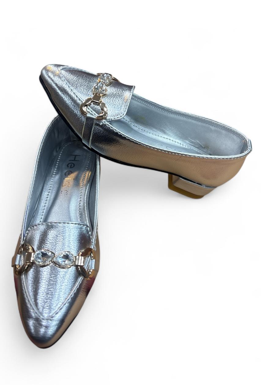 Silver Drift Girl pumps age (6 to 12)