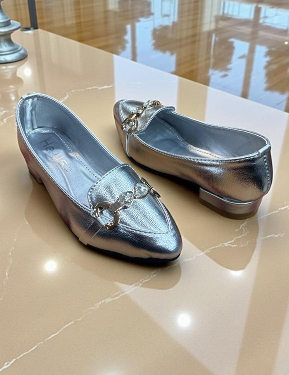 Silver Drift Girl pumps age (6 to 12)