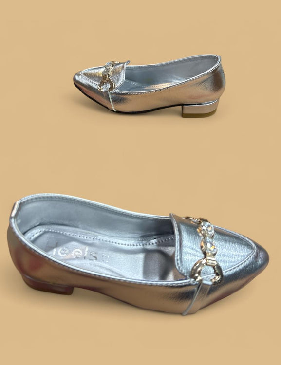 Silver Drift Girl pumps age (6 to 12)