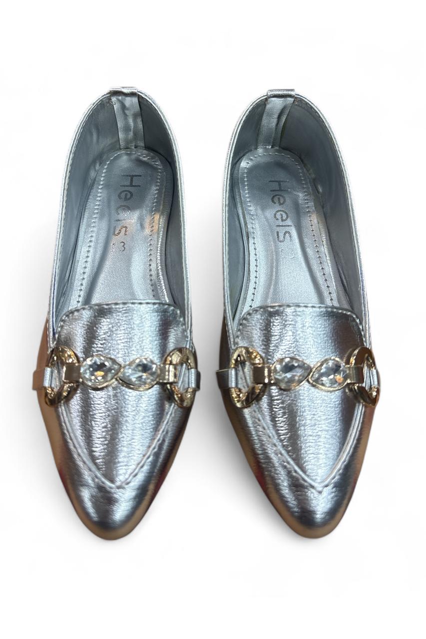 Silver Drift Girl pumps age (6 to 12)