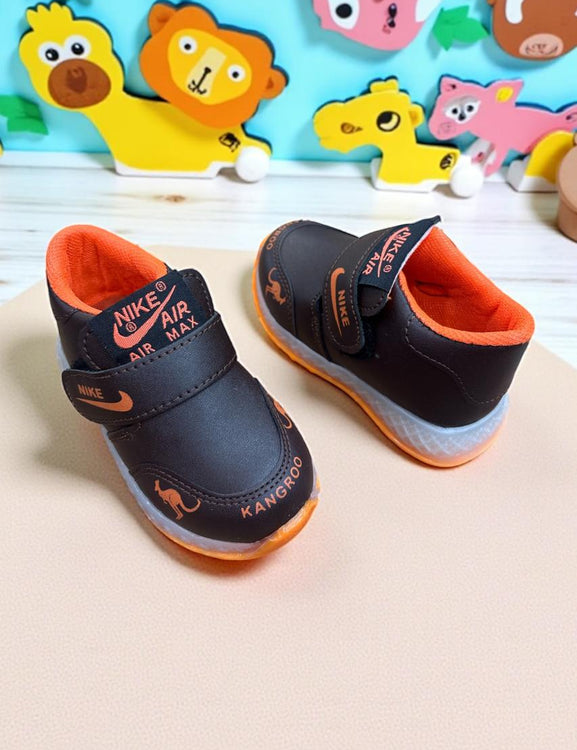 Black Blaze Kids sneakers with light for new born age (6 month to 2 years)